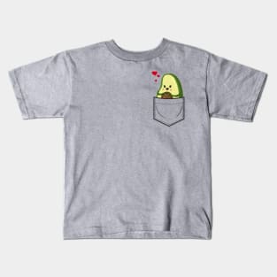 Avocado in Breastpocket Hearts - Cute & Funny Love T Shirt Kids T-Shirt